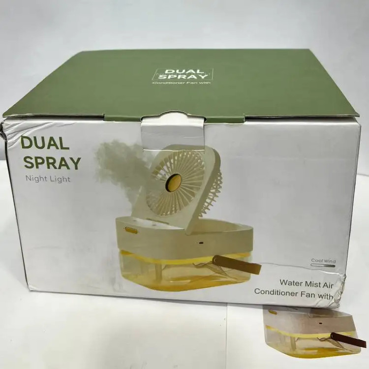 خرید کولر شارژی 3 سرعته با اسپری دوتایی رطوبت ساز DUAL SPRAY