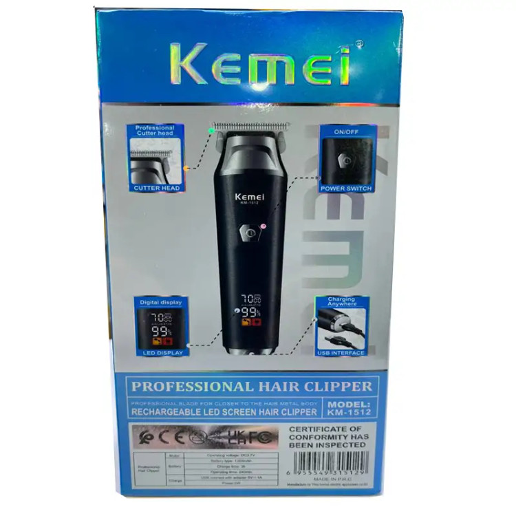 خرید آنلاین ماشین اصلاح موی سر و صورت کیمی مدل KM-1512