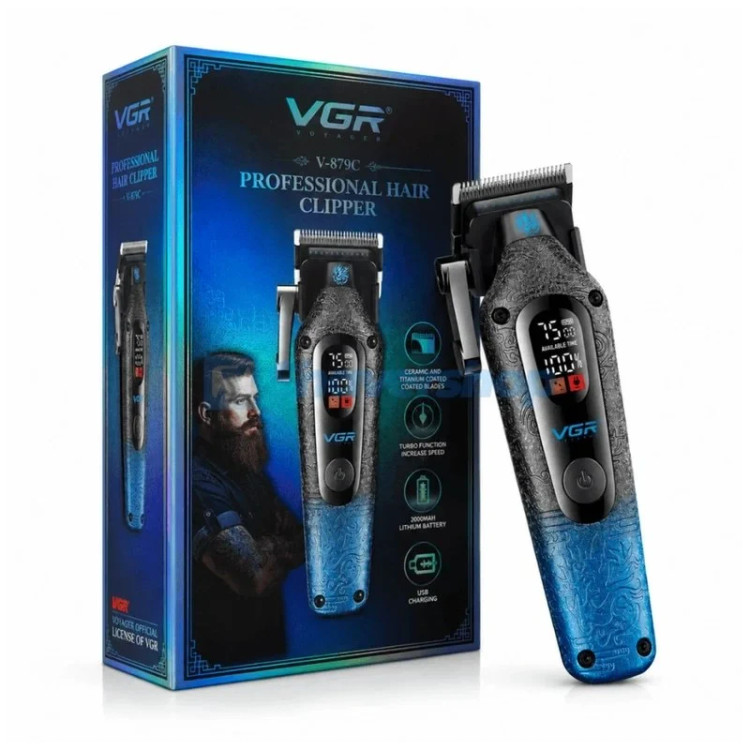 خرید ماشین اصلاح موی سر و صورت شارژی وی جی ار مدل V-879T