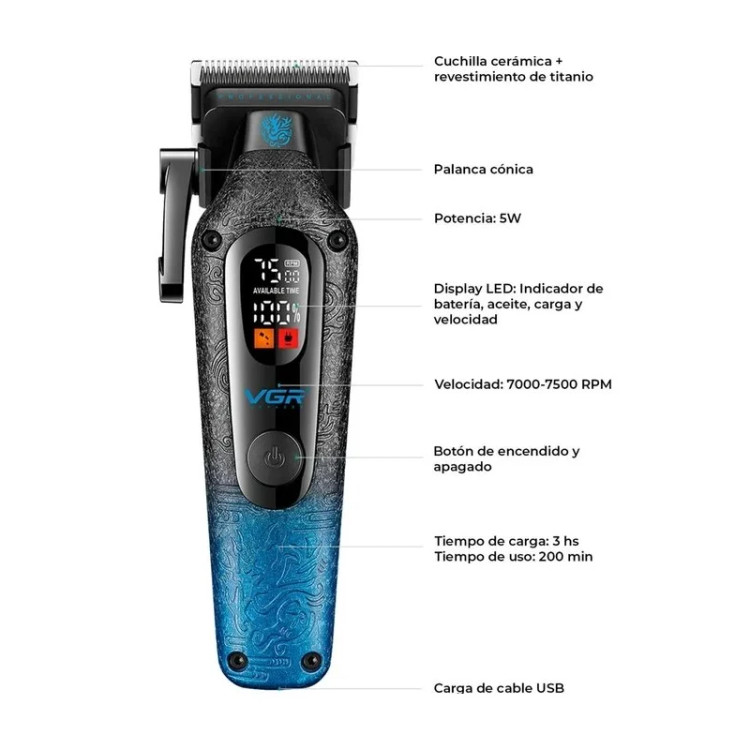 کاربرد ماشین اصلاح موی سر و صورت شارژی وی جی ار مدل V-879T