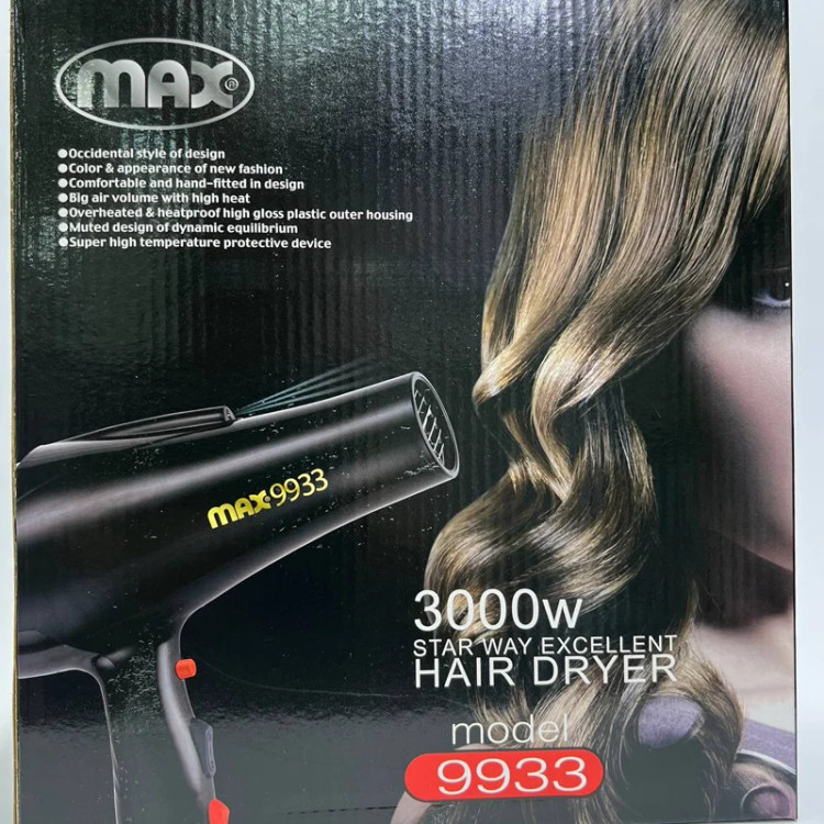 قیمت روز سشوار موتور سنگین پرومکس مدل MAX -9933