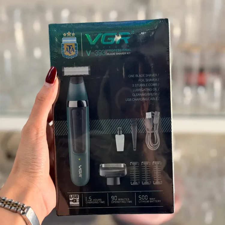 قابلیت های ماشین اصلاح صورت و بدن وی جی آر مدل V-393